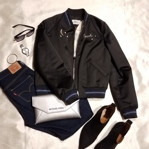 Coach City Sky Cropped Jacket Rainbow - Picture 12 of 16